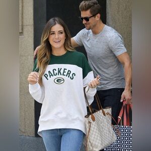 Greenbay Packers Women’s Longsleeve Crewneck Sweatshirt Large Batwing